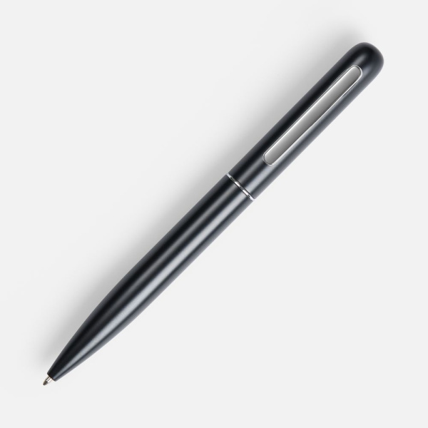 Ручка шариковая Scribo, матовая черная, 14х1,4 см