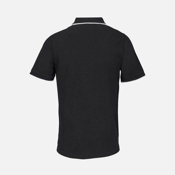 Рубашка поло унисекс Palermo, черная с белым, XS–3XL