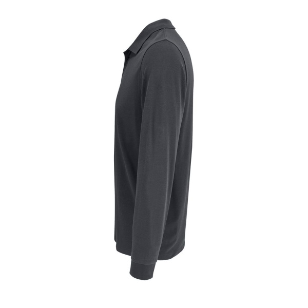 Рубашка поло с длинным рукавом Prime LSL, темно-серая, XS–5XL