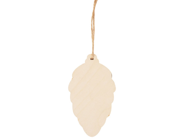 Деревянная подвеска на елку «Cedar», Цвет красный