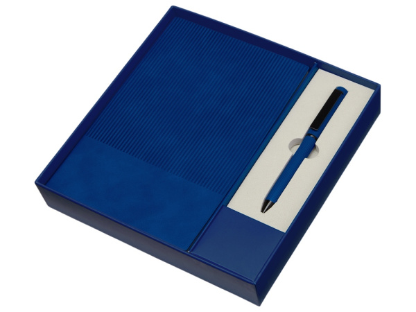 Подарочный набор блокнот А5 и металлическая шариковая ручка «Nabokov», Цвет синий
