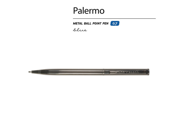 Ручка металлическая шариковая «Palermo», Цвет цвет вороненой стали