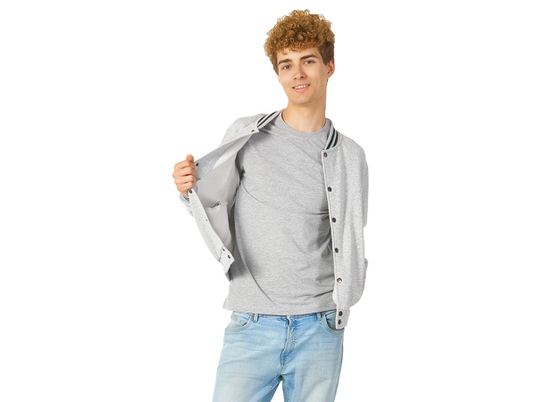 Бомбер «Oxford», унисекс, Размер 3XL, Цвет серый меланж