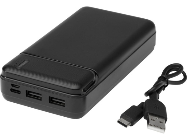 Портативное зарядное устройство «Loop», 20000 mAh, Цвет черный