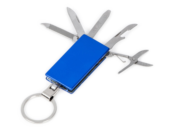 Мультитул-брелок 5-в-1 «Badge», Цвет синий