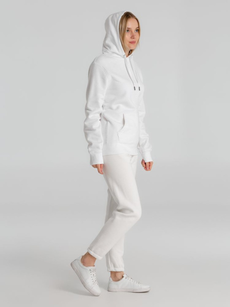 Толстовка с капюшоном унисекс King, белая, XS–4XL