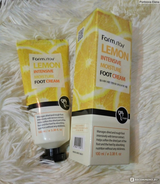 Увлажняющий крем для ног с экстрактом лимона FarmStay Lemon Intensive Moisture Foot Cream 100  мл,  
