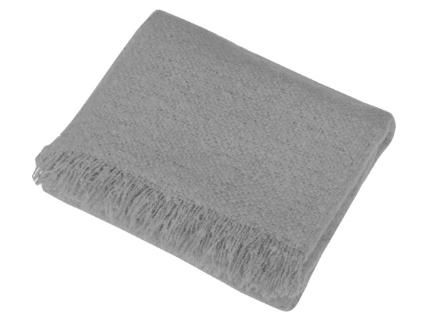 Плед акриловый «Mohair», Цвет серый
