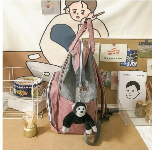 Рюкзак для мам + Сумка на плечо + Сумочка для детских бутылочек / Комбинированный комплект из 3 предметов BSD Babuding