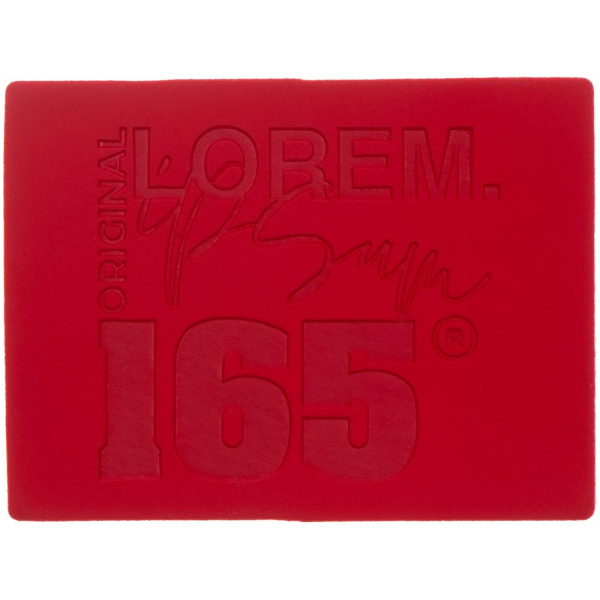 Лейбл Listra Soft Touch, красный, 3х4 см