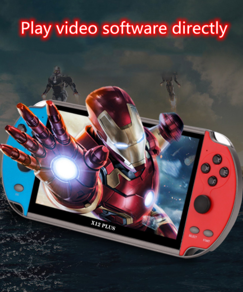Портативная игровая консоль X12 Plus 7" дюймов 16GB памяти 695 встроенных игр приставка