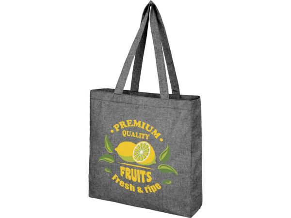 Эко-сумка с клинчиком «Pheebs» из переработанного хлопка, Цвет черный меланж