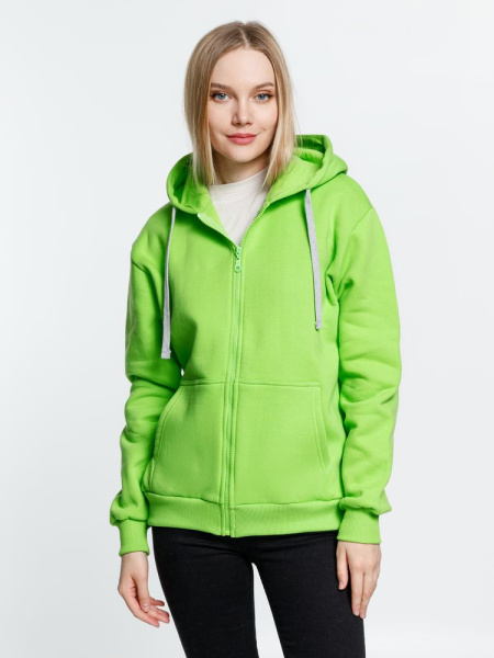 Толстовка на молнии с капюшоном Siverga Heavy, зеленое яблоко, XS–4XL