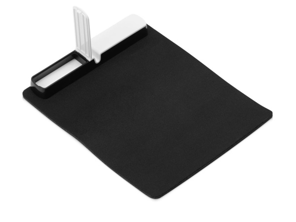 Коврик для мыши со встроенным USB-хабом «Plug», Цвет черный/белый