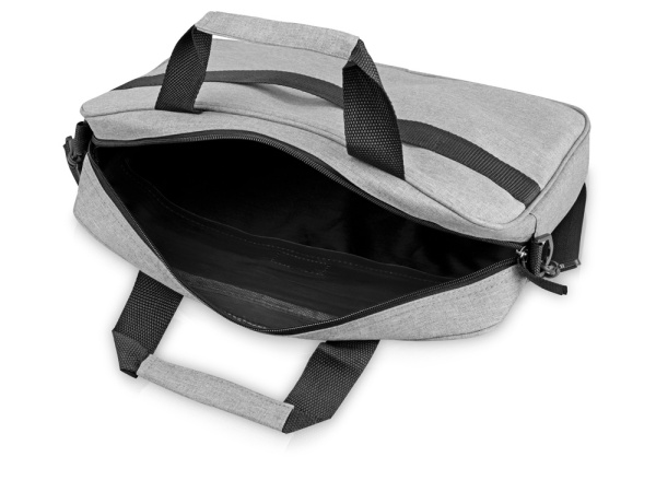 Сумка «Брейв» для документов и ноутбука 13,3", Цвет светло-серый/черный
