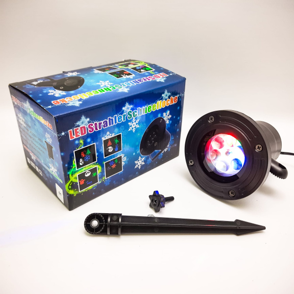 Лазерный проектор "Снежинки" Led Strahler Schneeflocke  с эффектом светомузыки