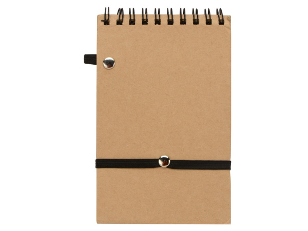 Блокнот «Forli S» с обложкой из пробки, Цвет натуральный/черный