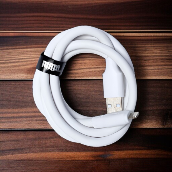 Кабель USB MRM G12 USB-Lightning, силиконовый, длина 1000мм, белый
