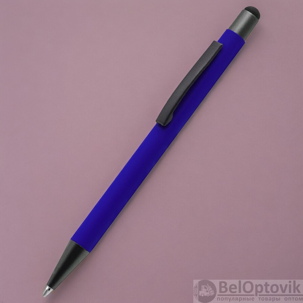 Ручка металлическая Story софт-тач / Ручка с комфортным покрытием и стилусом