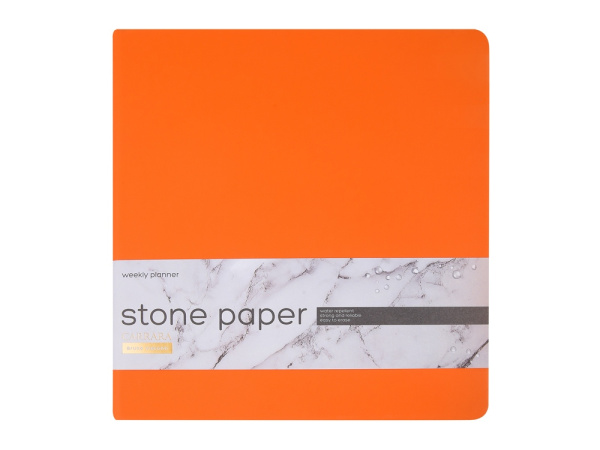 Еженедельник с каменной бумагой А5+ «Carrara», Цвет оранжевый