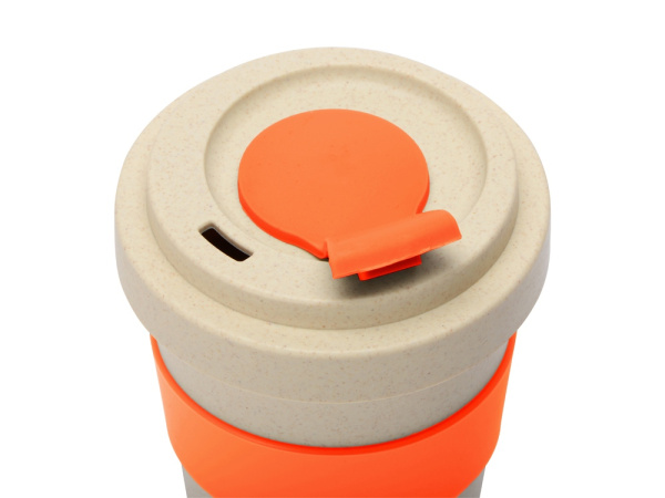 Стакан из пшеничного волокна «Flava», Цвет бежевый/оранжевый