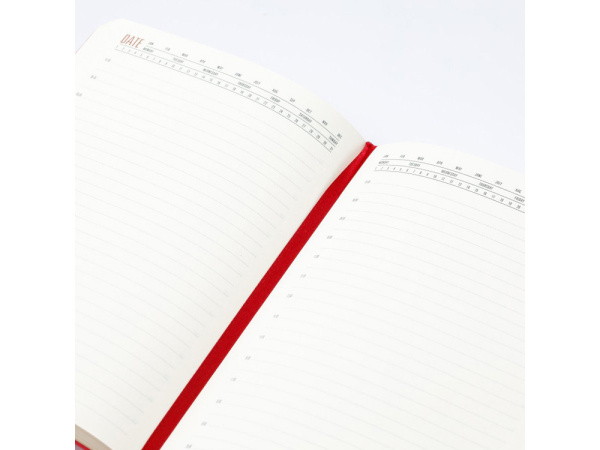 Ежедневник недатированный А5 «London», Цвет красный/темно-серый