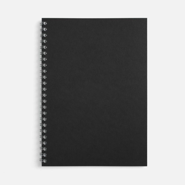 Блокнот Salvador в клетку, черный ver.2, 21x15 см