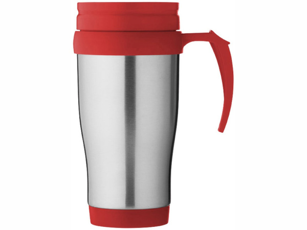 Термокружка «Sanibel», Цвет серебристый/красный