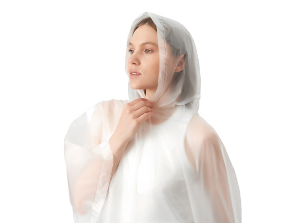 Пончо «Hawaii» c чехлом унисекс, Цвет белый