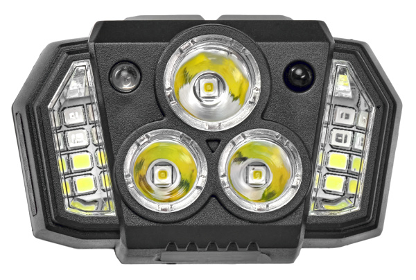 FOCUSray 1318 акку 800мАН ,сенсор ,3 диода 3W +8 светодиодов ,индикатор зарядки 1/60/240, шт