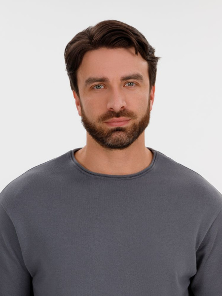 Лонгслив унисекс Siluetti Fuori, серый, S/M, L/XL