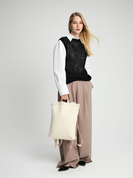 Рюкзак холщовый Discovery Bag, неокрашенный, 27x39x9 см