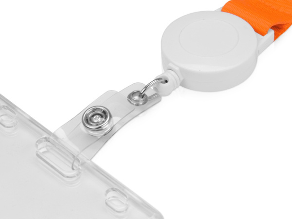 Ланьярд с ретрактором, Цвет оранжевый