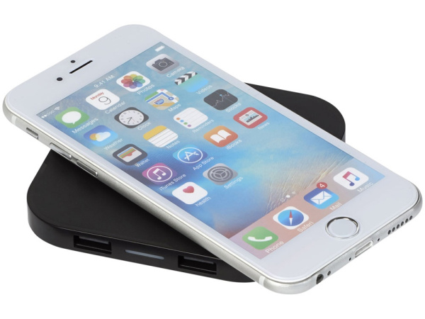 Беспроводное зарядное устройство-хаб «Ozone», Цвет черный