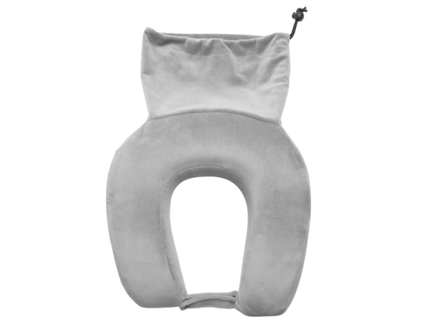 Подушка с эффектом памяти и вшитым чехлом «Stash & Snooze», Цвет серый