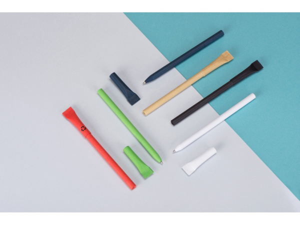 Ручка из бумаги с колпачком «Recycled», Цвет белый