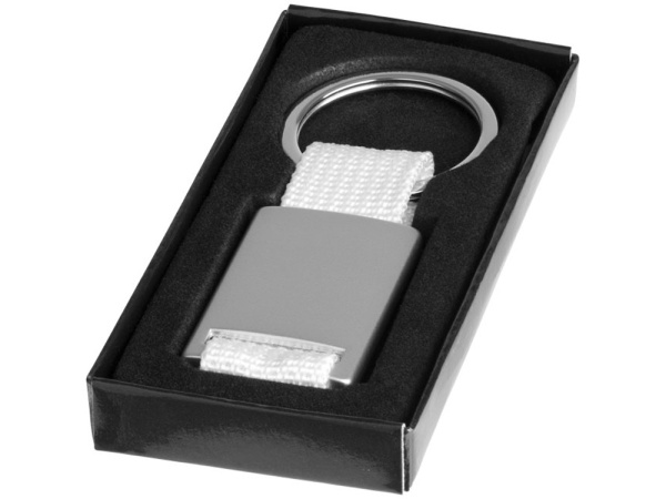 Брелок «Alvaro», Цвет серебристый/белый