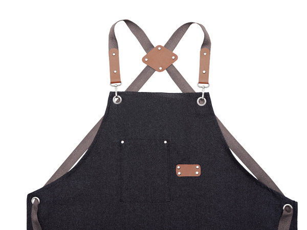 Джинсовый фартук с карманами «Fry», Цвет черный