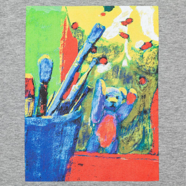 Футболка женская Artist Bear, серый меланж, S–XL