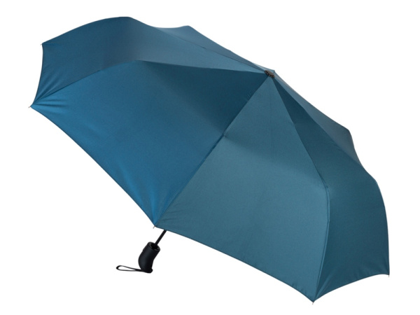 Подарочный набор с зонтом и термобутылкой в шопере, Цвет морская волна, синий