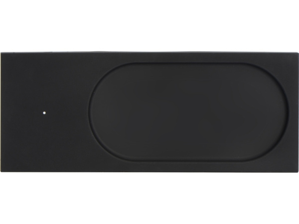 Беспроводное настольное зарядное устройство «Glide» с подсветкой, soft-touch, Цвет черный