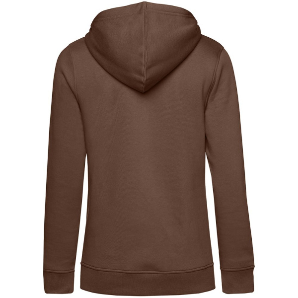 Толстовка с капюшоном женская BNC Inspire (Organic), коричневая (мокко), XS–XXL