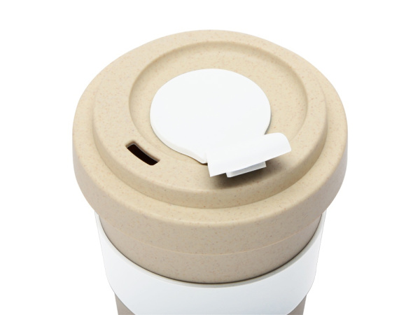 Стакан из пшеничного волокна «Flava», Цвет бежевый/белый