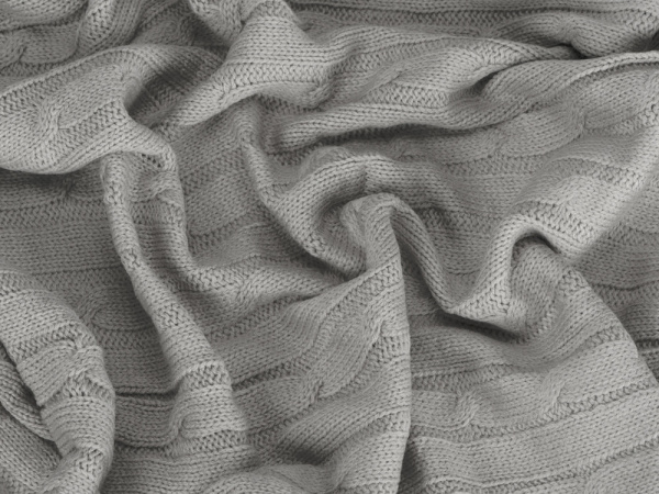 Плед акриловый «Braid NEW», Цвет светло-серый