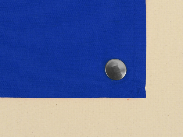 Складная хлопковая сумка для шопинга «Gross» с карманом, 180 г/м2, Цвет натуральный/синий