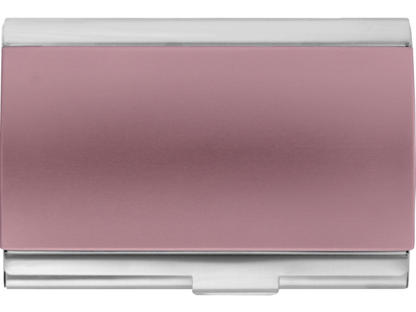 Визитница «Смит», Цвет розовый/серебристый