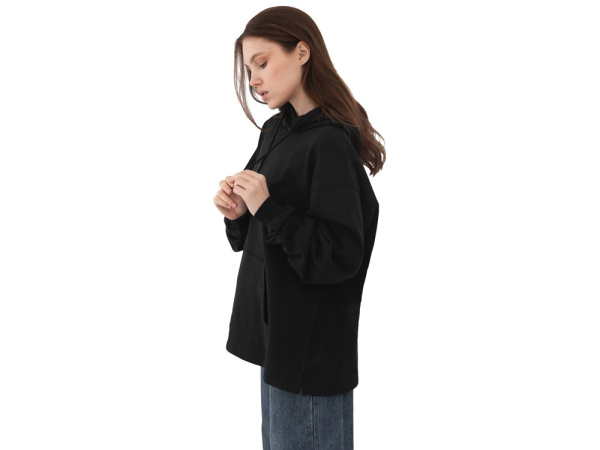 Худи оверсайз «Alpha.01» унисекс, Размер XL-2XL, Цвет черный