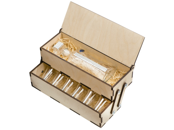 Набор для водки «Матрица», Цвет прозрачный/серебристый