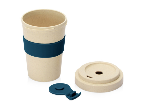 Стакан из пшеничного волокна «Flava», Цвет бежевый/синий индиго