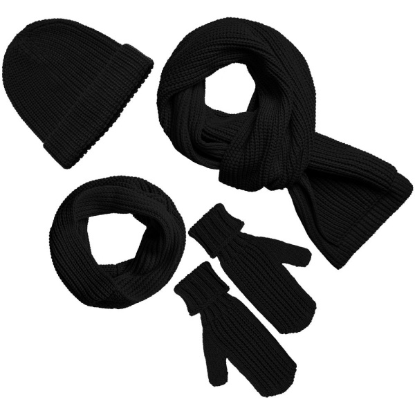 Варежки Nordkyn, черные, S–XL